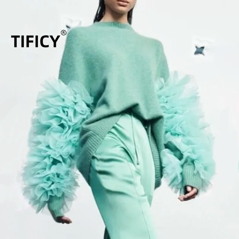 French Little Fragrant Sweater Women's Top Autumn New Fashion Design Feel Spliced Lace Lace Pullover Sweaters
French Little Fragrant Sweater Women's Top Autumn New Fashion Design Feel Spliced Lace Lace Pullover Sweaters