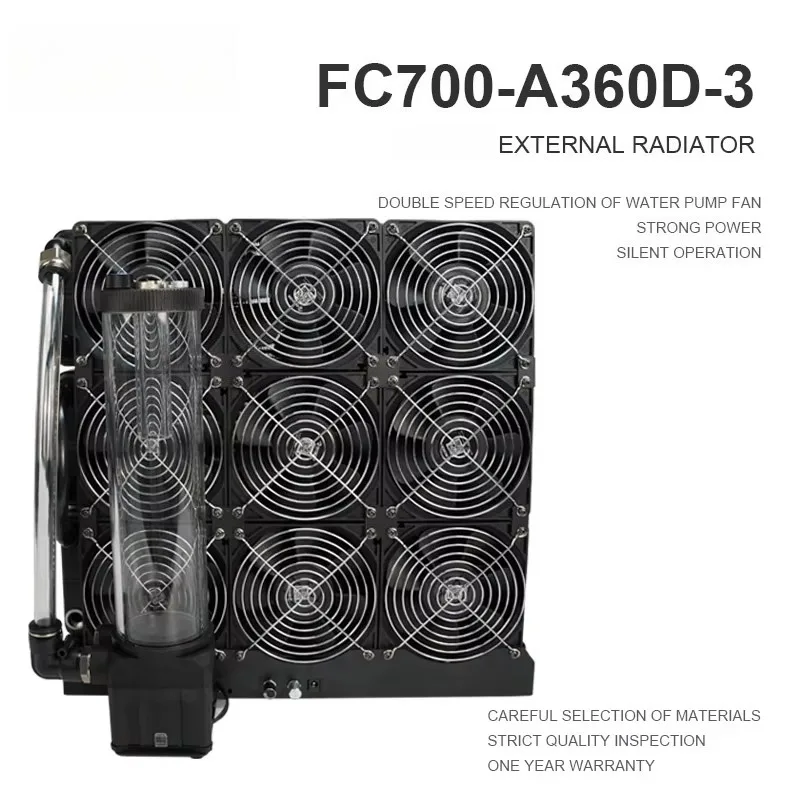 FC700 A360D 3 All In One External Cooling Unit Equipped With 9 Fans And Built In Pump Stable Cooling Of AI Server GPU Hardware
FC700 A360D 3 All In One External Cooling Unit Equipped With 9 Fans And Built In Pump Stable Cooling Of AI Server GPU Hardware