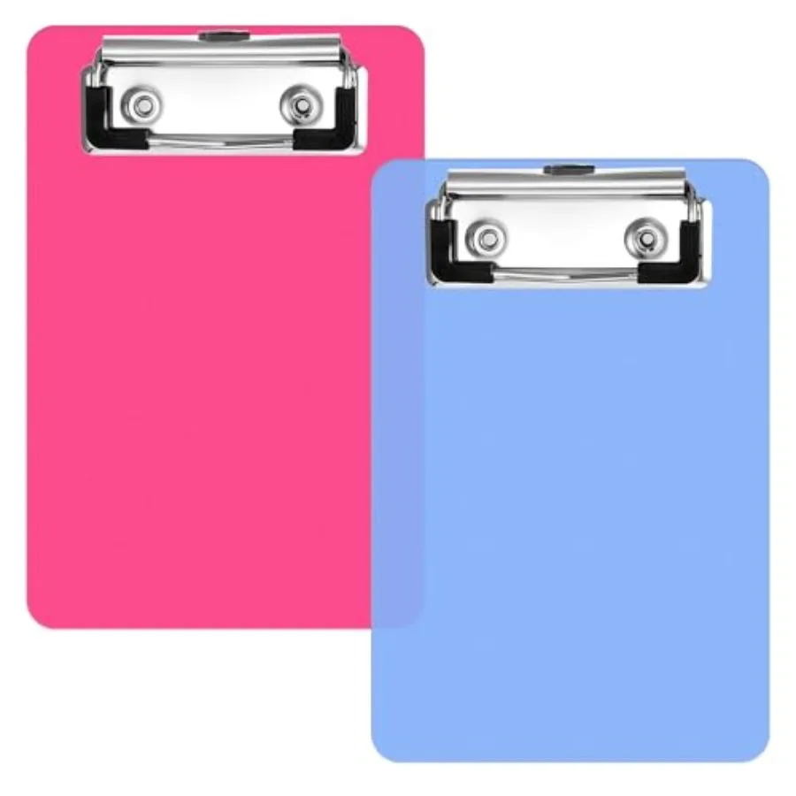 2 PCS Mini Clipboard A6, 4" X 6" Small Clipboards Blue and Rose Red Portable Plastic Clipboard Pocket Size Clipboards, Mini Cli
2 PCS Mini Clipboard A6, 4" X 6" Small Clipboards Blue and Rose Red Portable Plastic Clipboard Pocket Size Clipboards, Mini Cli