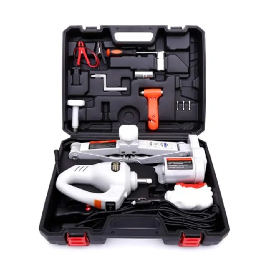 Electric Car Jack Kit 12V Trailer Floor Jack Stands Set 3 Ton Vehicle Scissor Car Lift for Tire Change and Road Emergency with
Electric Car Jack Kit 12V Trailer Floor Jack Stands Set 3 Ton Vehicle Scissor Car Lift for Tire Change and Road Emergency with