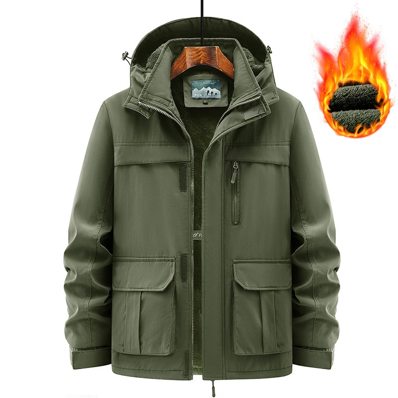 Men's plus Size Winter Outdoor Warm Cotton Jacket with Added Velvet Thick Assault Coat Fat Friendly
Men's plus Size Winter Outdoor Warm Cotton Jacket with Added Velvet Thick Assault Coat Fat Friendly
