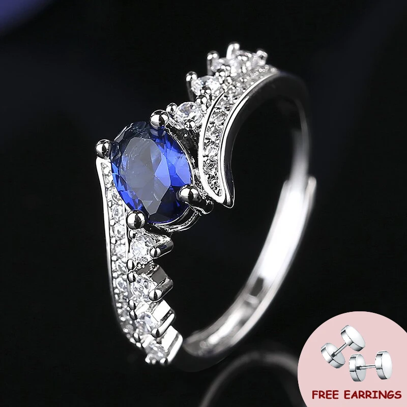 Fashion Sapphire Zircon Ring for Women 925 Silver Jewelry Accessories Wedding Engagement Promise Party Gift Open Finger Rings
Fashion Sapphire Zircon Ring for Women 925 Silver Jewelry Accessories Wedding Engagement Promise Party Gift Open Finger Rings