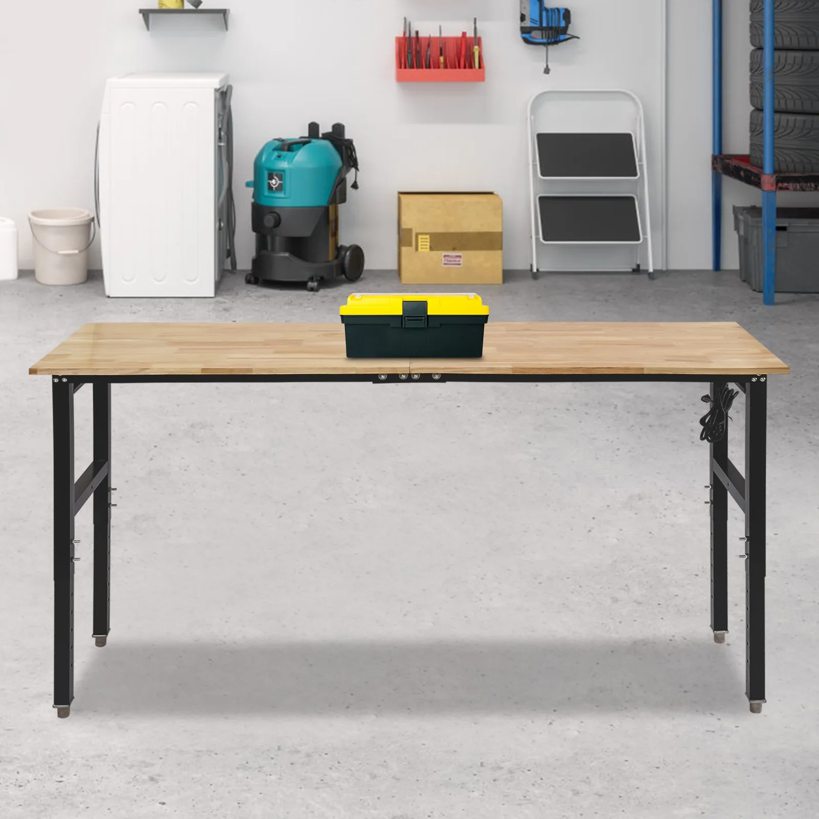 Adjustable Height Workbench, 2000 lbs Capacity, with Electrical Outlets, Modern Work Table, 31.5 to 39.3 In Height Adjustment
Adjustable Height Workbench, 2000 lbs Capacity, with Electrical Outlets, Modern Work Table, 31.5 to 39.3 In Height Adjustment