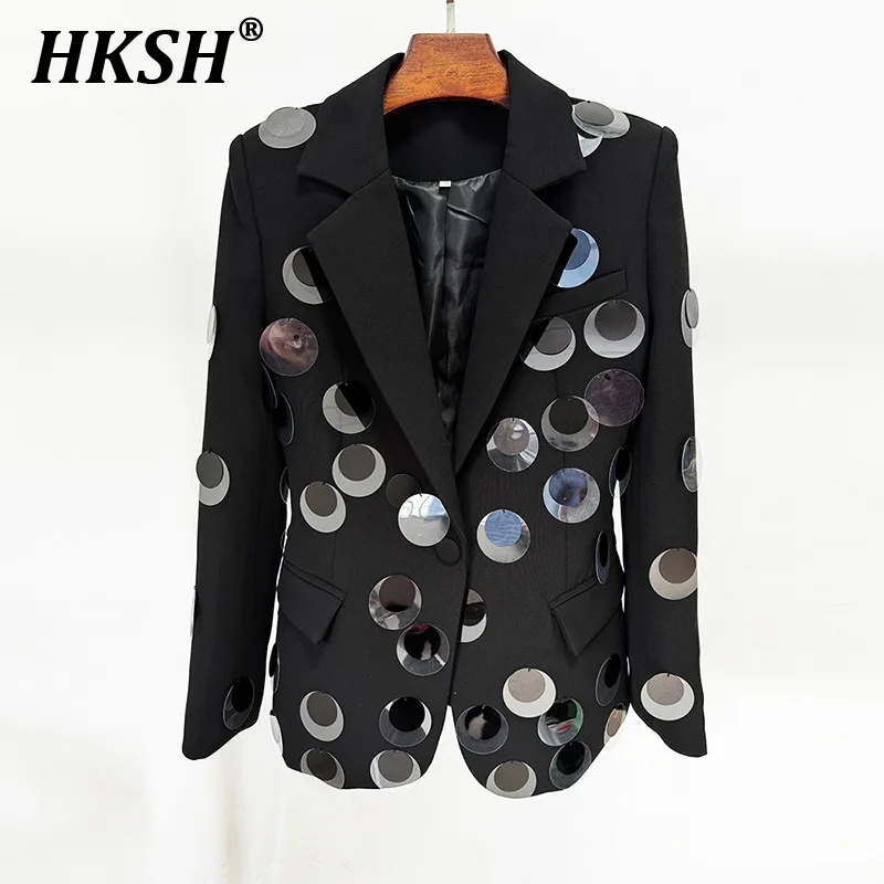 HKSH Spring Summer New Women Ins Trendy Fashion Punk High Street Sequins Single Button Slim Fit Blazer Casual Chic Jacket HK5993
HKSH Spring Summer New Women Ins Trendy Fashion Punk High Street Sequins Single Button Slim Fit Blazer Casual Chic Jacket HK5993