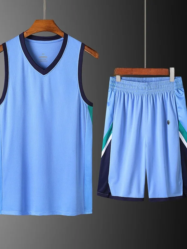 Loose Men's Baskeall orm Set Ice Silk Qui Dry Sportswear Svel Vest orts Two-Piece Casual Youth T Outfit
Loose Men's Baskeall orm Set Ice Silk Qui Dry Sportswear Svel Vest orts Two-Piece Casual Youth T Outfit