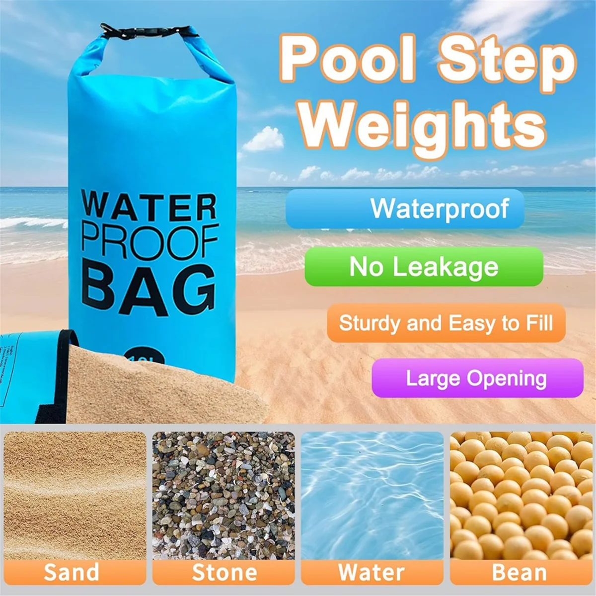 X61A_Pool Step Weights, Pool Ladder Weights for Above Ground Pools, Waterproof Sand Bags for Pool Steps 10Lx2PCS Blue
X61A_Pool Step Weights, Pool Ladder Weights for Above Ground Pools, Waterproof Sand Bags for Pool Steps 10Lx2PCS Blue
