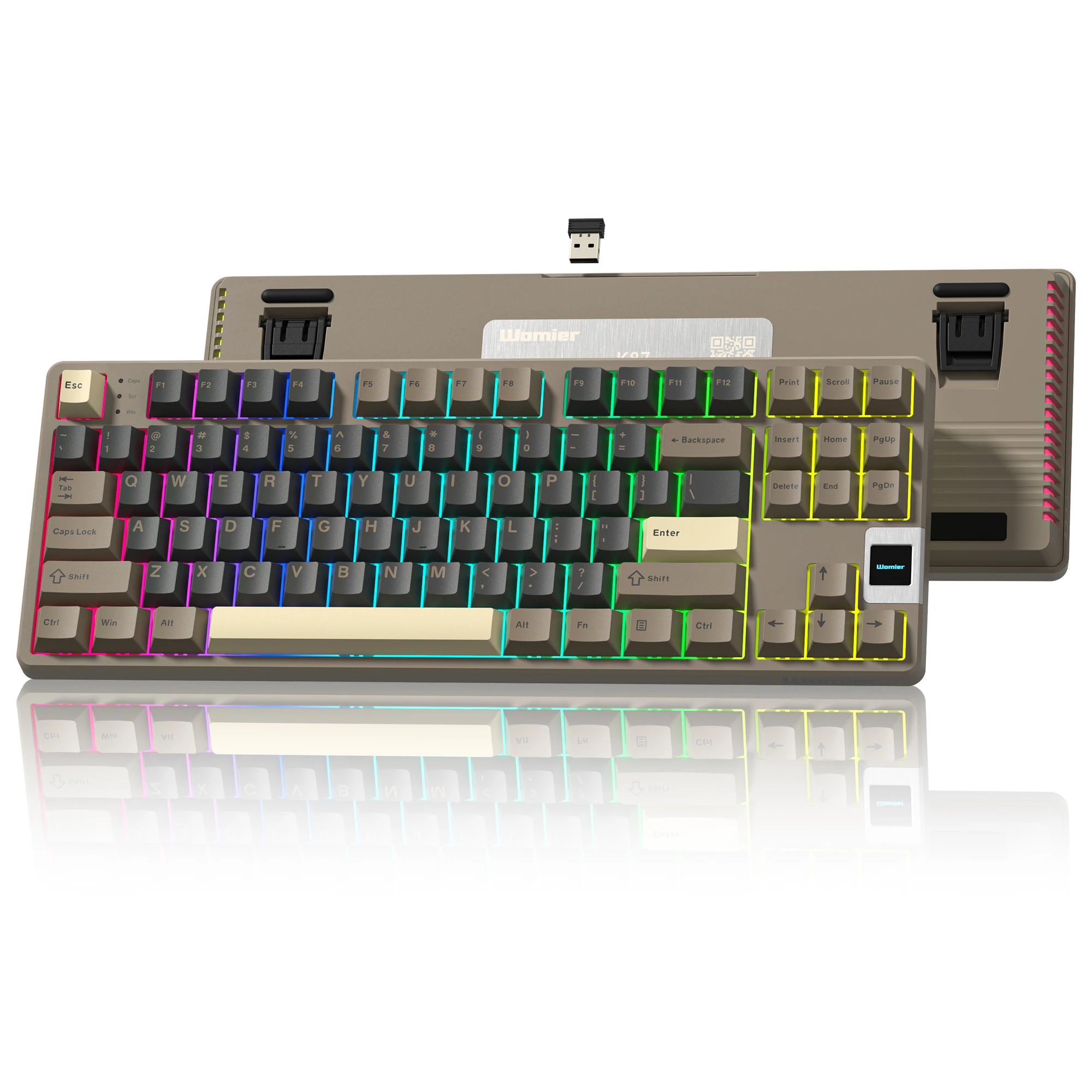 Womier 87 клавиш TKL QMK/VIA Беспроводная механическая клавиатура с мультимедийным дисплеем 3-режимная прокладка RGB Hot Sawp Gamer Keyboard для ПК
Womier 87 клавиш TKL QMK/VIA Беспроводная механическая клавиатура с мультимедийным дисплеем 3-режимная прокладка RGB Hot Sawp Gamer Keyboard для ПК