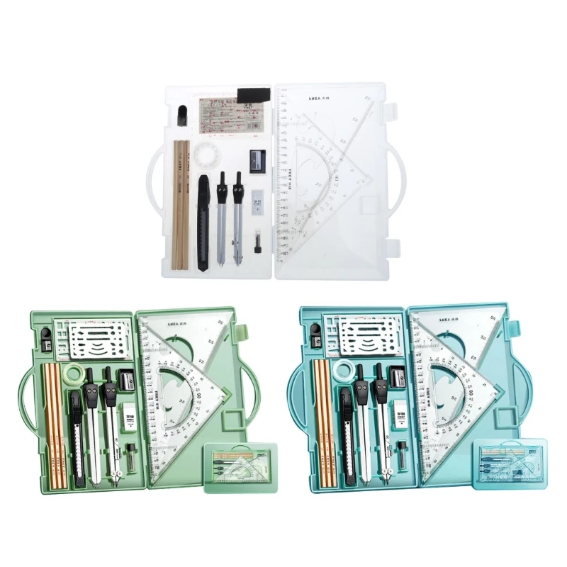 18Pcs Math Compass and Protractors Set Geometry Tools Kit-Drafting Drawing Tools
18Pcs Math Compass and Protractors Set Geometry Tools Kit-Drafting Drawing Tools