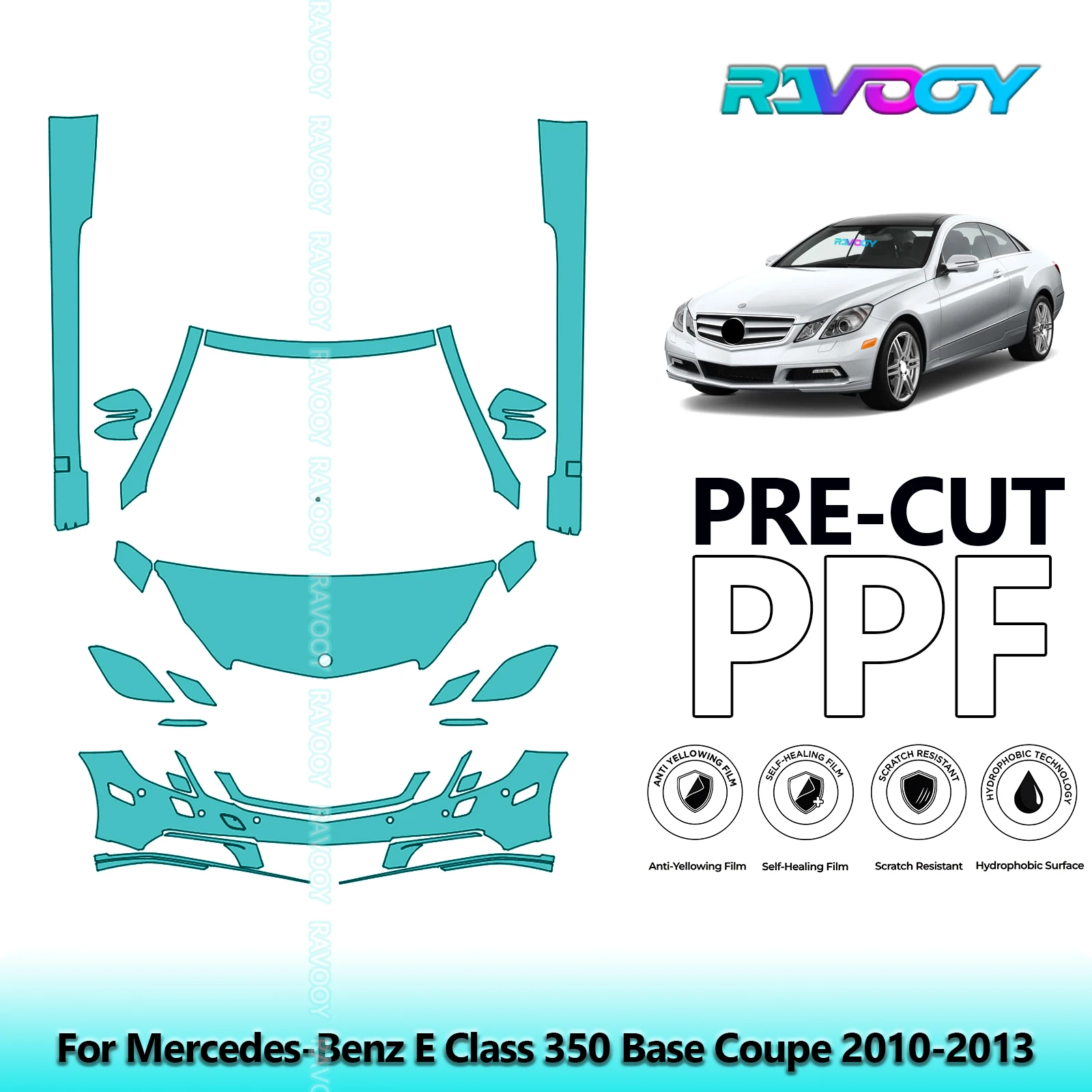 Front Kit+Rockers Clear Bra Precut PPF Paint Protection Film For Mercedes-Benz E Class 350 Base Coupe 2010-2013
Front Kit+Rockers Clear Bra Precut PPF Paint Protection Film For Mercedes-Benz E Class 350 Base Coupe 2010-2013