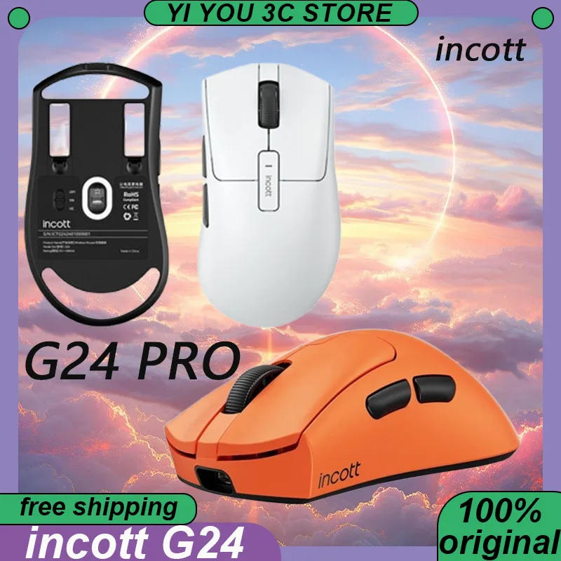 Киберспортивная мышь Incott G24 Pro, беспроводная, двойной режим, 8K PAW3395, легкая, эргономичная, с низкой задержкой, пользовательские игровые мыши для ПК G24Pro
Киберспортивная мышь Incott G24 Pro, беспроводная, двойной режим, 8K PAW3395, легкая, эргономичная, с низкой задержкой, пользовательские игровые мыши для ПК G24Pro