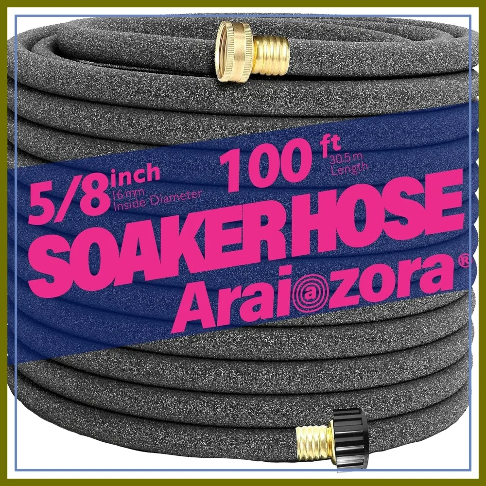 Soaker Hose 100FT 5/8 Inch, Heavy Duty Leakproof Drip Irrigation for Deep Watering Large Flower Beds & Landscaping
Soaker Hose 100FT 5/8 Inch, Heavy Duty Leakproof Drip Irrigation for Deep Watering Large Flower Beds & Landscaping