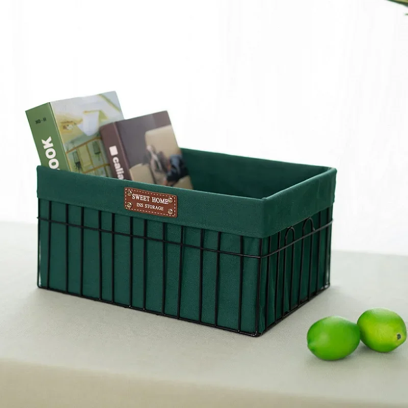 Japanese-style wrought iron storage basket with bottom mask, snacks, desktop storage basket, kitchen toy book storage frame
Japanese-style wrought iron storage basket with bottom mask, snacks, desktop storage basket, kitchen toy book storage frame