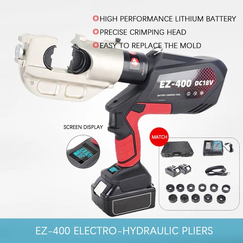 2026 Rechargeable hydraulic pliers digital display type EZ-400 continuous crimping copper and aluminum wire nose hydraulic to
2026 Rechargeable hydraulic pliers digital display type EZ-400 continuous crimping copper and aluminum wire nose hydraulic to