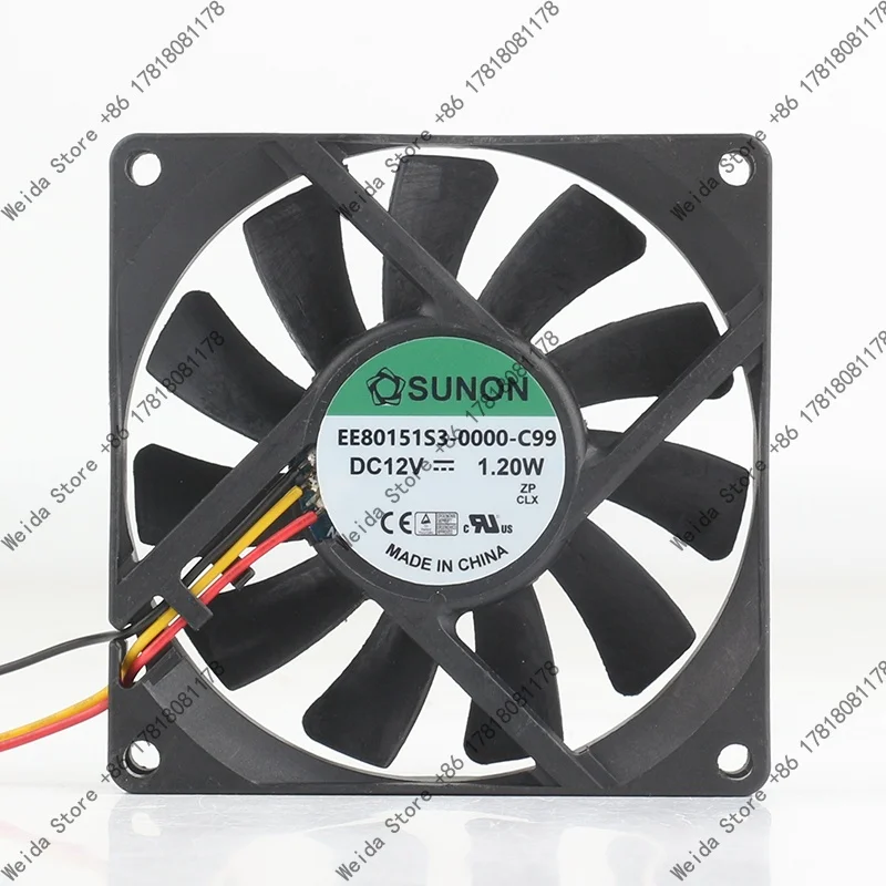 cooling fan New original Sunon 5V 12V 48V DC24V 2.38W 8015 80X80X15MM 8CM two-wire EE80152S1-000C-A99
cooling fan New original Sunon 5V 12V 48V DC24V 2.38W 8015 80X80X15MM 8CM two-wire EE80152S1-000C-A99