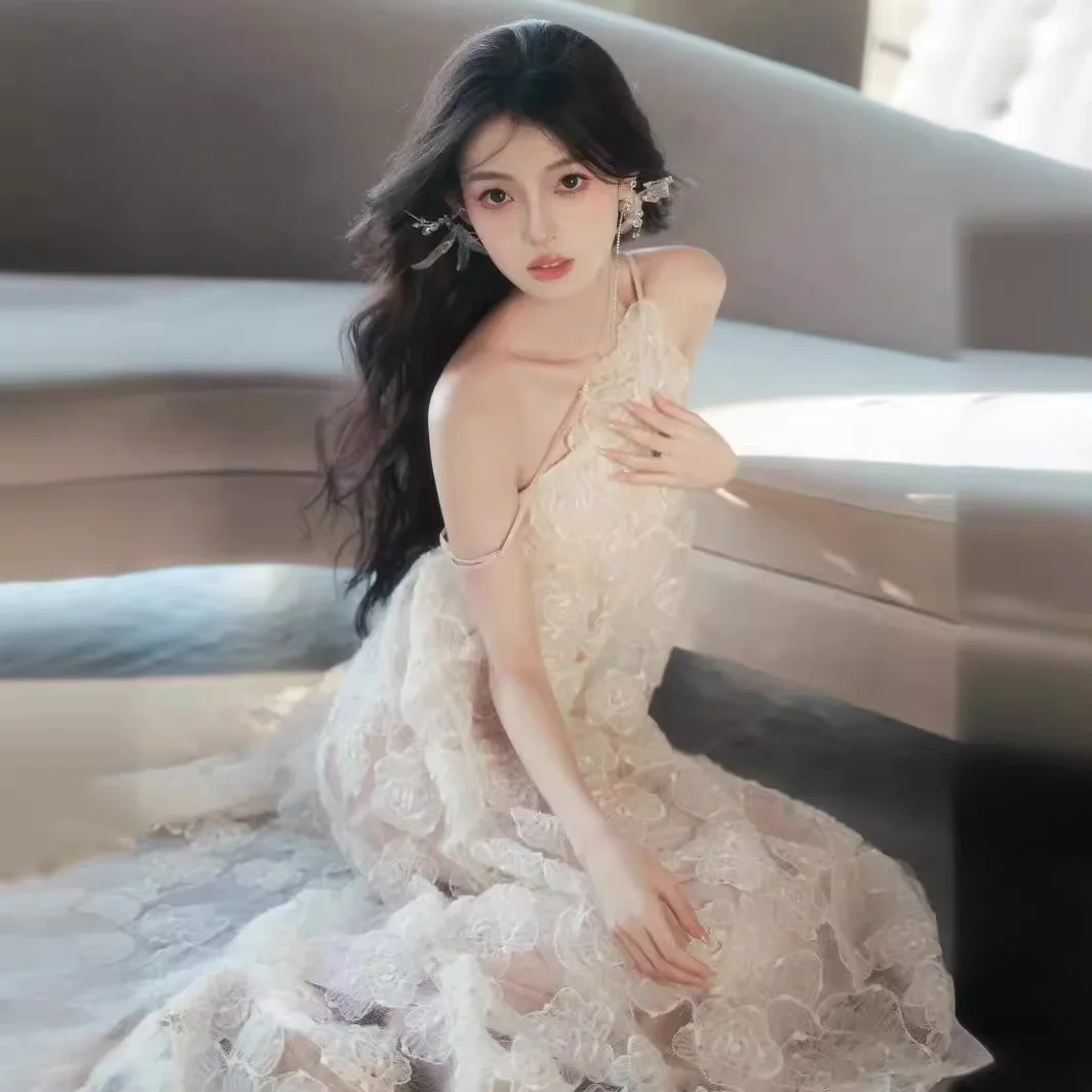 Wedding Morning Gowns Female 2026 Spring New Chinese Engagement Dress Seaside Holiday Dress
Wedding Morning Gowns Female 2026 Spring New Chinese Engagement Dress Seaside Holiday Dress