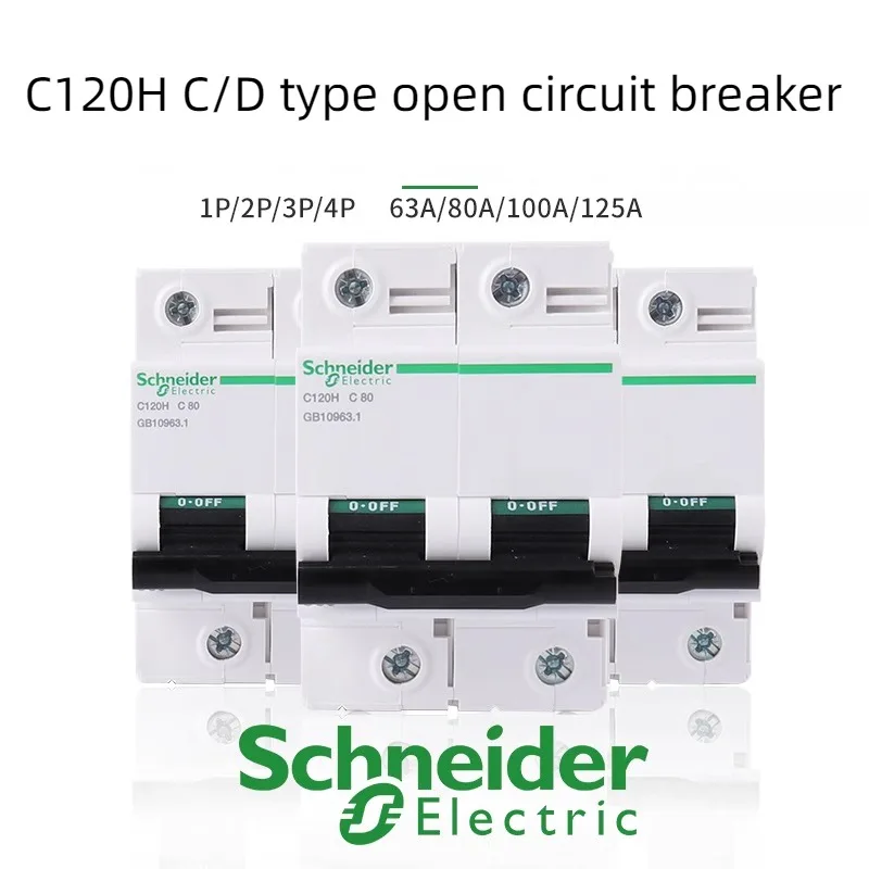 Высокоточный автоматический выключатель Schneider Electric C120H 63A 80A 100A 125A 1P 2P 3P 4P C Тип/D Тип оригинальный продукт 
Высокоточный автоматический выключатель Schneider Electric C120H 63A 80A 100A 125A 1P 2P 3P 4P C Тип/D Тип оригинальный продукт