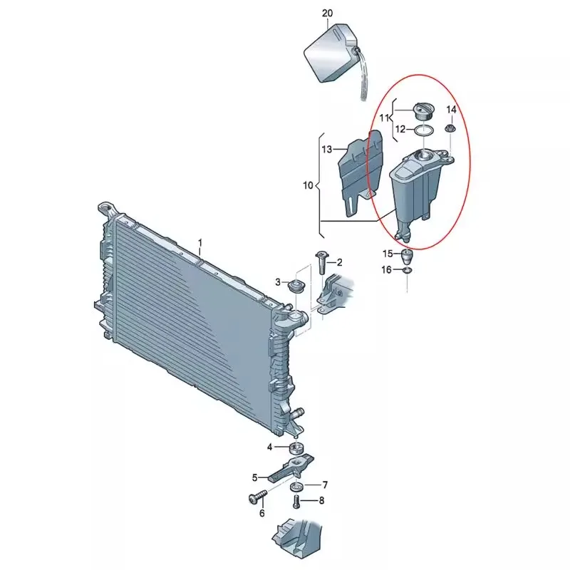 Water Tank Cooling Antifreeze Water Filling Kettle Imported Original for Audi Q5 /A5/ A4L Macan
Water Tank Cooling Antifreeze Water Filling Kettle Imported Original for Audi Q5 /A5/ A4L Macan
