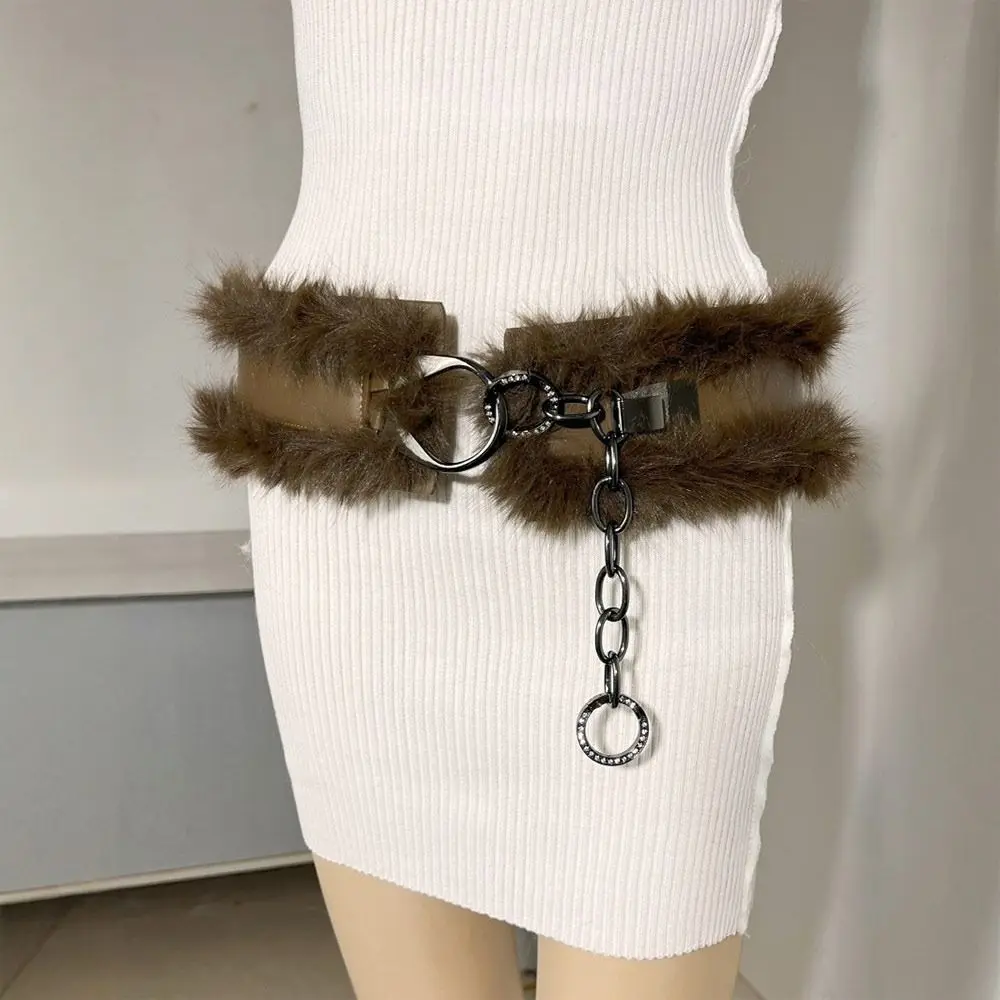 Jeans Pants Decor with Chain Punk Fur Belt PU Leather Super Soft Plush Waist Chain Y2K Warm Hiphop Jeans Belt
Jeans Pants Decor with Chain Punk Fur Belt PU Leather Super Soft Plush Waist Chain Y2K Warm Hiphop Jeans Belt