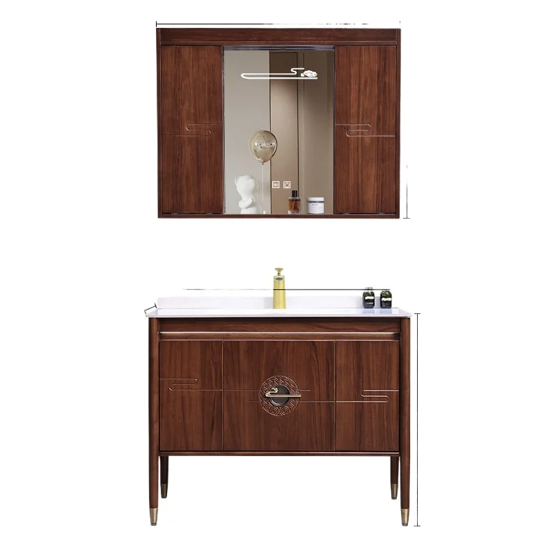 Chinese bathroom cabinet combination solid wood face wash table ceramic integrated basin bathroom cabinet
Chinese bathroom cabinet combination solid wood face wash table ceramic integrated basin bathroom cabinet