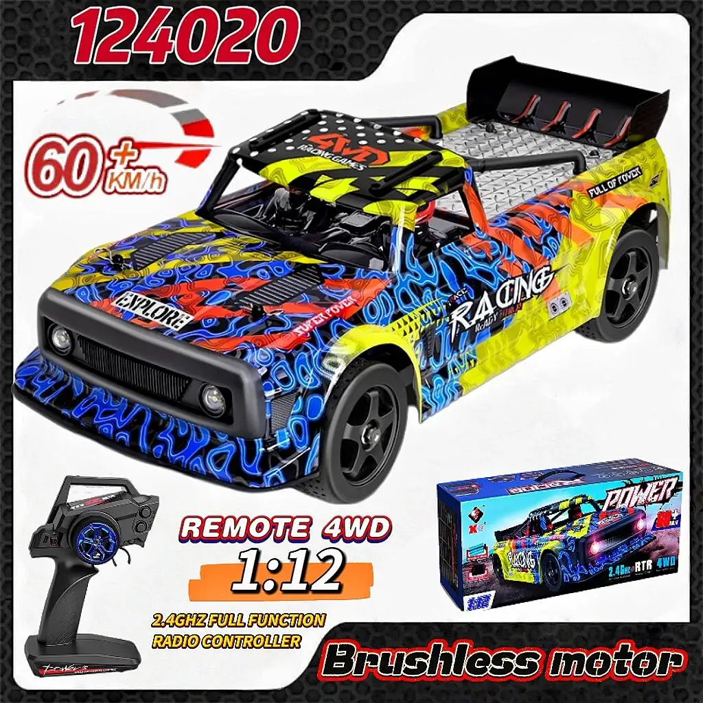 New 1/12 WLtoys 124020 2.4G Remote Control High-Speed Car 60KM/H 4WD Brushless Motor Driven Electric Vehicle Racing Toy For Boys
New 1/12 WLtoys 124020 2.4G Remote Control High-Speed Car 60KM/H 4WD Brushless Motor Driven Electric Vehicle Racing Toy For Boys