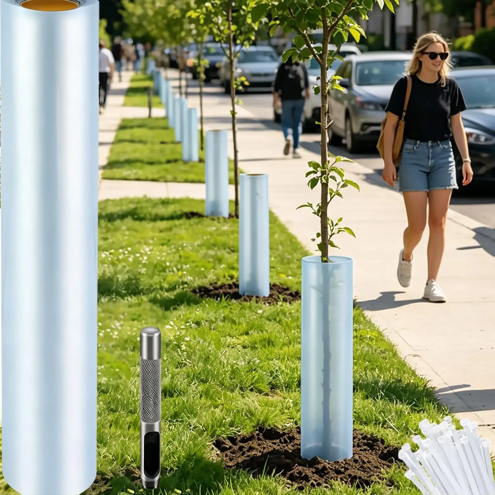 Tree Grow Tubes 1pcs Sapling Grow Tubes Ventilated Seedlings Protectors with punching tools and zip ties Plant Shelter Guards
Tree Grow Tubes 1pcs Sapling Grow Tubes Ventilated Seedlings Protectors with punching tools and zip ties Plant Shelter Guards