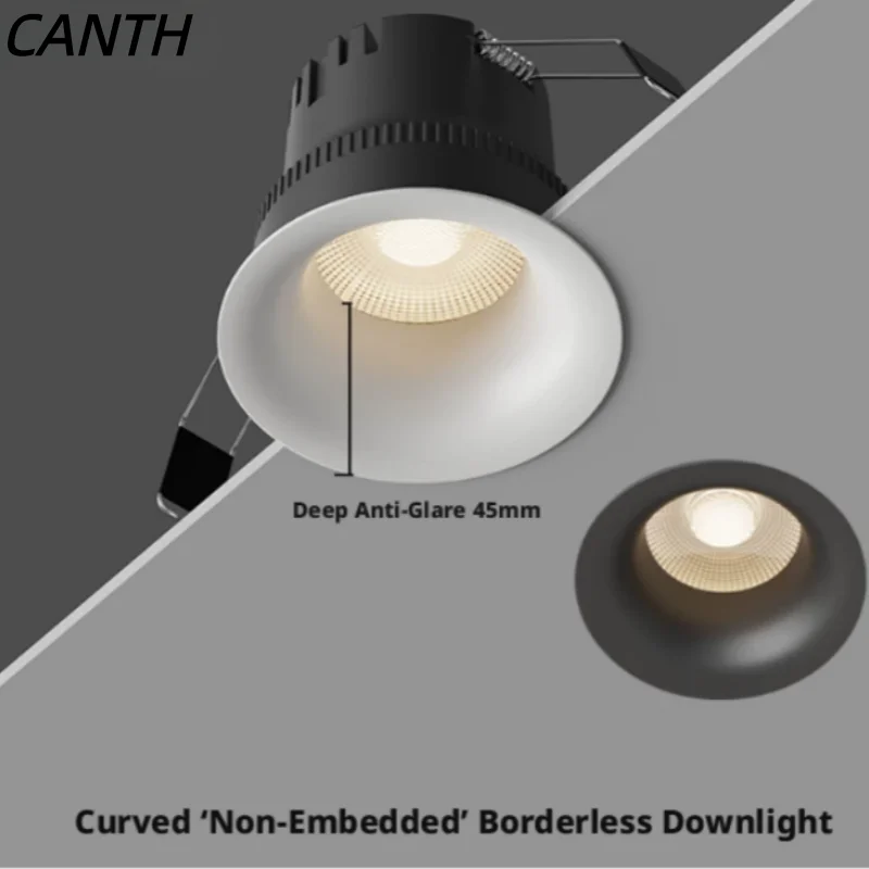 Curved ceiling lamp with plaster finish, deep anti-glare, full-spectrum, with open holes of 55/75/95MM, suitable for home use
Curved ceiling lamp with plaster finish, deep anti-glare, full-spectrum, with open holes of 55/75/95MM, suitable for home use