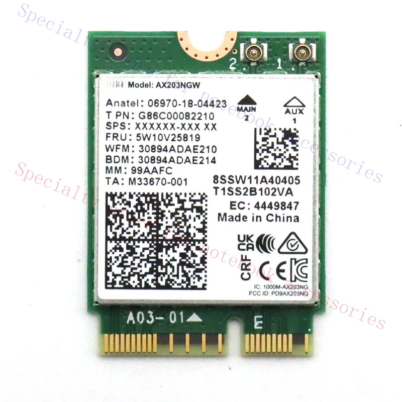 A+ 5W10V25819 New WIFI Wireless Card For Lenovo LOQ 15IRH8 82XV LOQ 15IAX9 15IRX10
A+ 5W10V25819 New WIFI Wireless Card For Lenovo LOQ 15IRH8 82XV LOQ 15IAX9 15IRX10