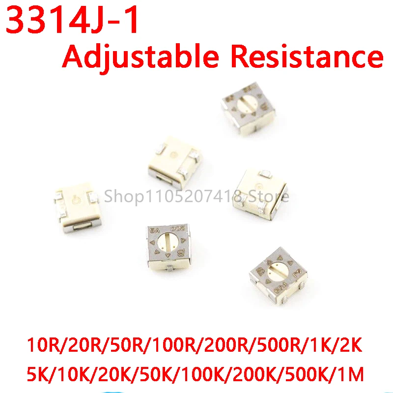 50 шт. 3314J-1-103E 100R 200R 500R 1K 2K 5K 10K 20K 50K 100K 200K 500K 1M Ом 3314J-1 Регулируемый потенциометр с переменным сопротивлением
50 шт. 3314J-1-103E 100R 200R 500R 1K 2K 5K 10K 20K 50K 100K 200K 500K 1M Ом 3314J-1 Регулируемый потенциометр с переменным сопротивлением