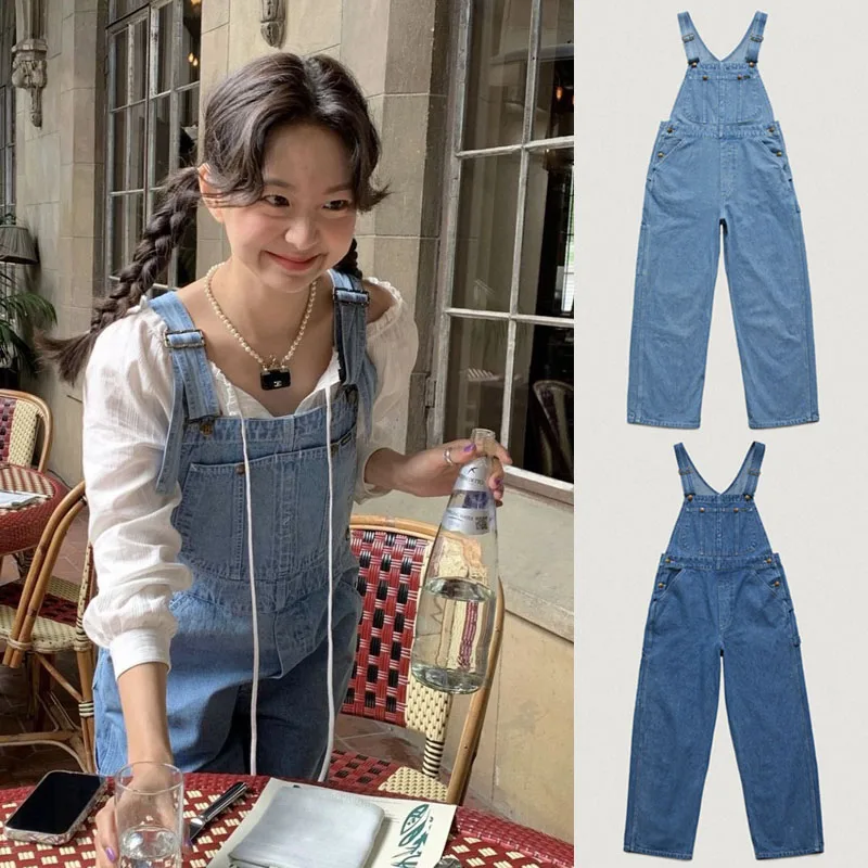 Womens Loose Fit Denim Overalls High Waist Long Pants Cotton Blend Fabric Vintage Washed Design Commute Style Workwear Trousers
Womens Loose Fit Denim Overalls High Waist Long Pants Cotton Blend Fabric Vintage Washed Design Commute Style Workwear Trousers