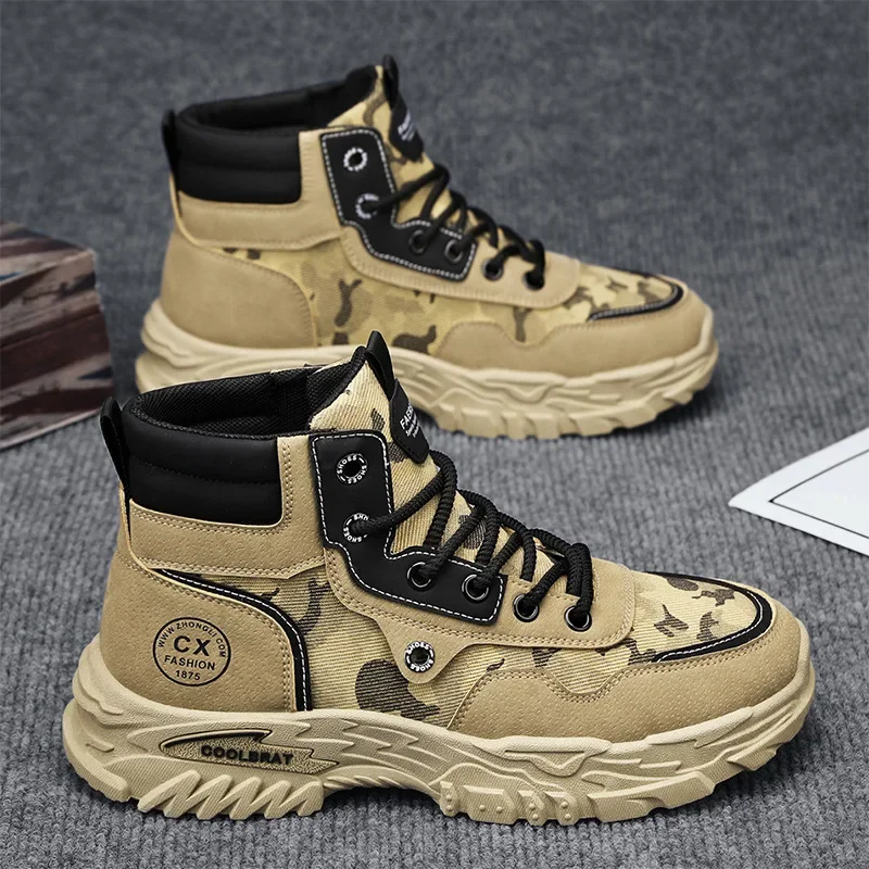 Men's Combat Boots Outdoor Non-slip Wear Resistant Platform Boots Fashion High Top Training Boots Designer Zapatillas De Deporte
Men's Combat Boots Outdoor Non-slip Wear Resistant Platform Boots Fashion High Top Training Boots Designer Zapatillas De Deporte