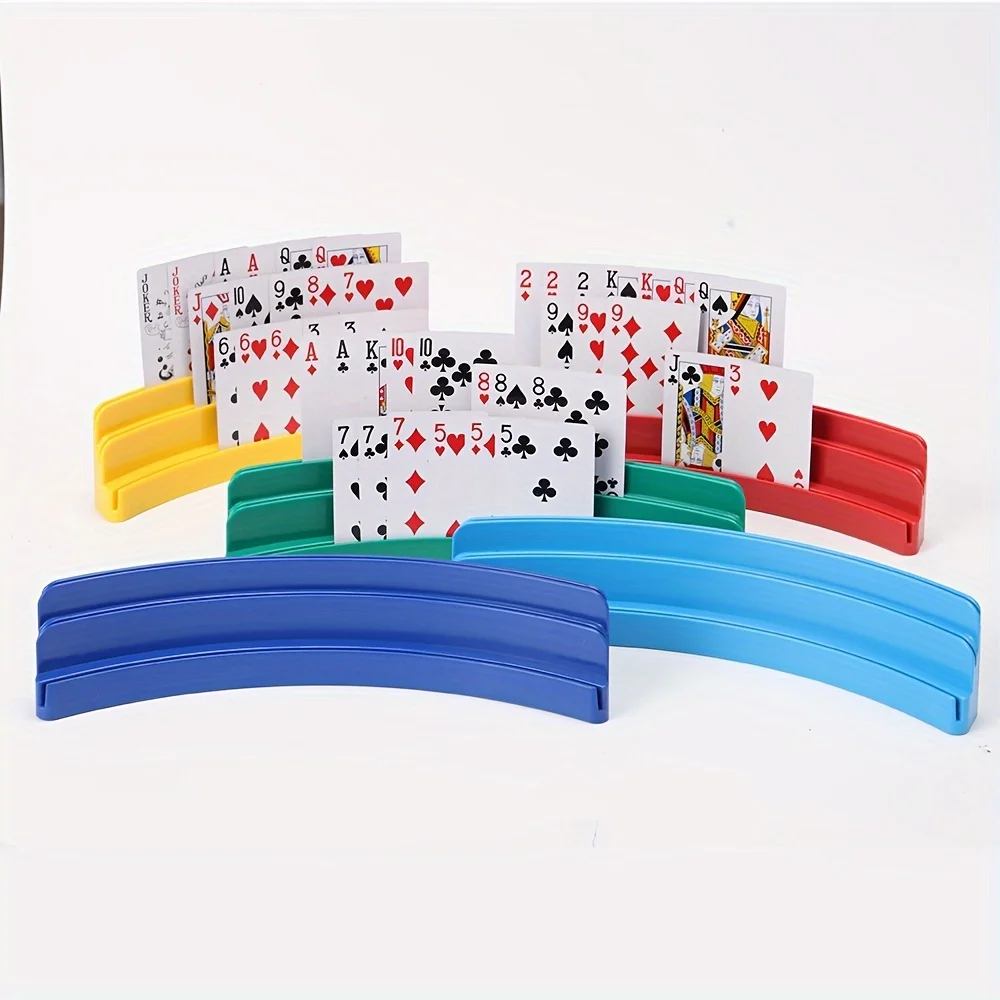 Curved Playing Card Holder Hands-Free Plastic Card Rack for Kids Seniors & Family Card Games Party Cards Games Accessories
Curved Playing Card Holder Hands-Free Plastic Card Rack for Kids Seniors & Family Card Games Party Cards Games Accessories