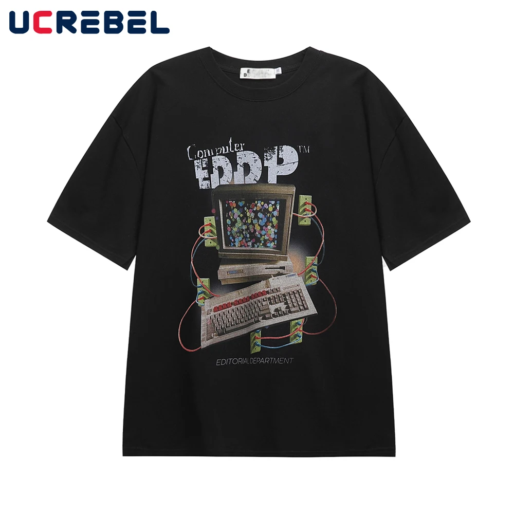 Retro Print Short Sleeve T-shirt Mens Y2k High Street Summer Loose Cotton Crew Neck Tee Men Tshirt
Retro Print Short Sleeve T-shirt Mens Y2k High Street Summer Loose Cotton Crew Neck Tee Men Tshirt