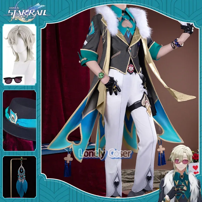 Aventurine Cosplay Costume Honkai Star Rail Wig Uniform Hat Tattoo Sticker Topaz Colleagues Interastral Peace Corporation
Aventurine Cosplay Costume Honkai Star Rail Wig Uniform Hat Tattoo Sticker Topaz Colleagues Interastral Peace Corporation
