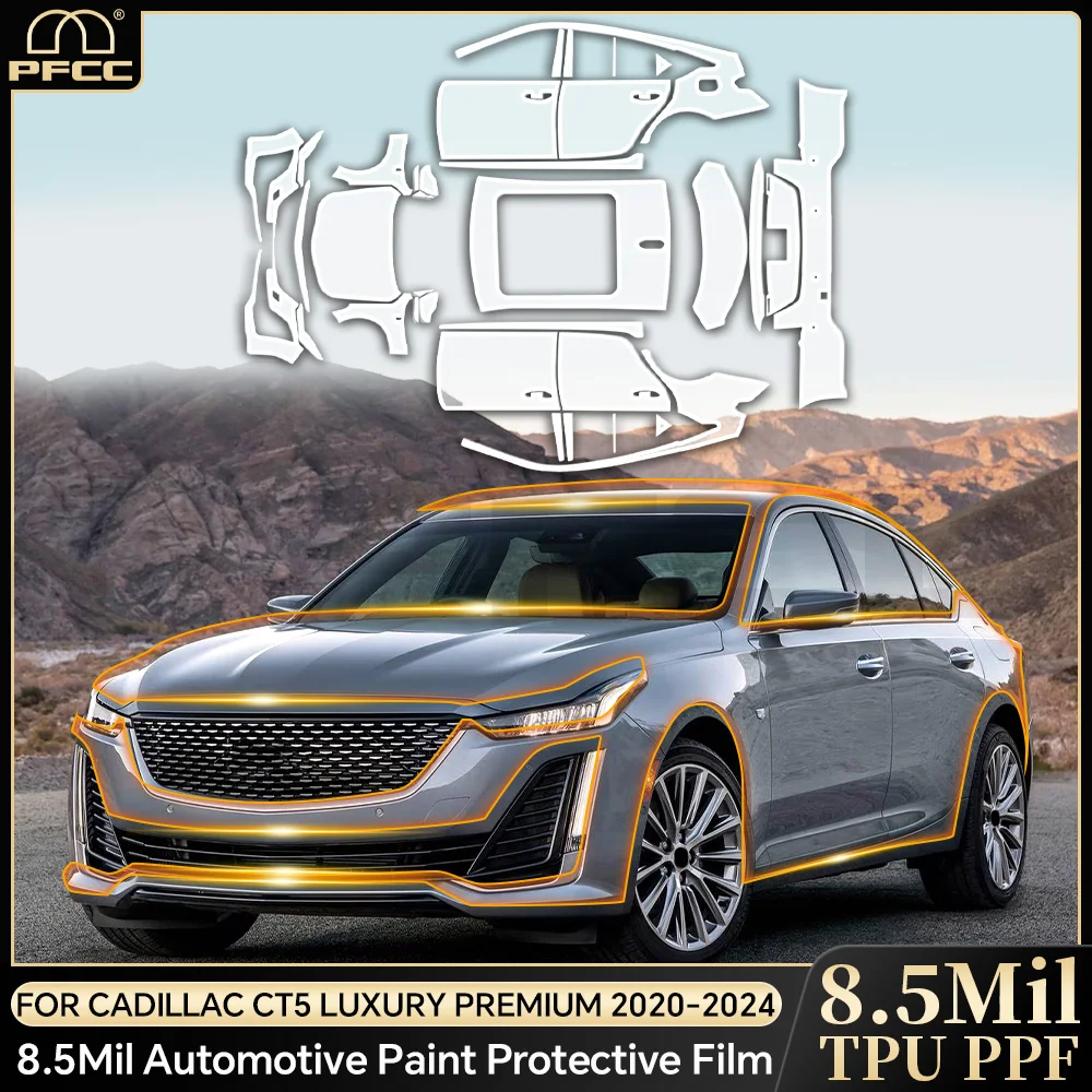 9MIL For Cadillac CT5 Luxury Premium 2020-2024 Anti-scratch Paint Protection Film Pre-cut PPF Car Body Clear Bra Resistant Cover
9MIL For Cadillac CT5 Luxury Premium 2020-2024 Anti-scratch Paint Protection Film Pre-cut PPF Car Body Clear Bra Resistant Cover