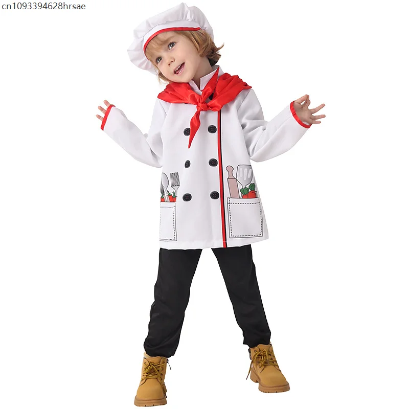 Chef niño Costume Set kindergarten Stage Role Playing Festival Craft Class Baking Little Work Clothes Performance Outfits
Chef niño Costume Set kindergarten Stage Role Playing Festival Craft Class Baking Little Work Clothes Performance Outfits