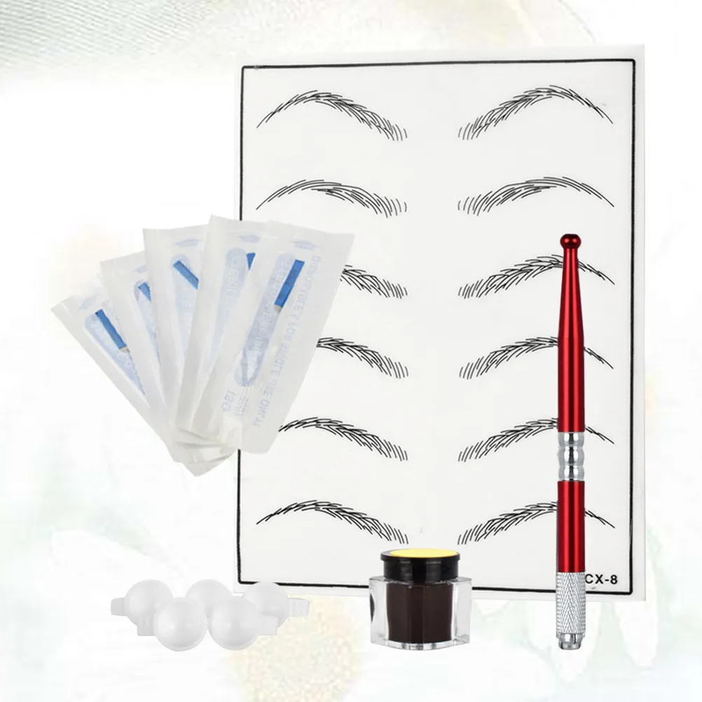 High Quality Eyebrow Practice Kit Featuring Smooth Handle Microblading Pen 3D Skin Pigments Finger Rings for Freehand Permanent
High Quality Eyebrow Practice Kit Featuring Smooth Handle Microblading Pen 3D Skin Pigments Finger Rings for Freehand Permanent