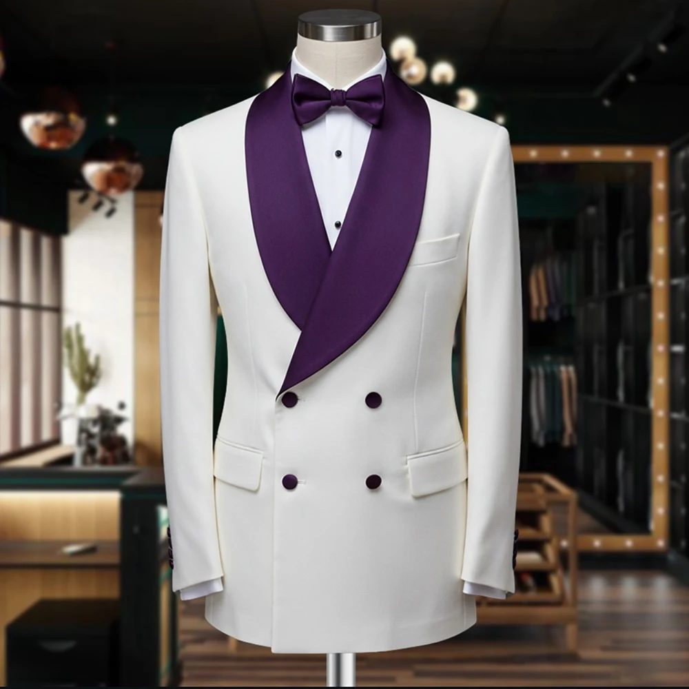 Customized Suits for Men Double Breasted Shawl Lapel Slim Fit Male Clothing High Quality 2 Piece Jacket Pants Outfits Costume
Customized Suits for Men Double Breasted Shawl Lapel Slim Fit Male Clothing High Quality 2 Piece Jacket Pants Outfits Costume