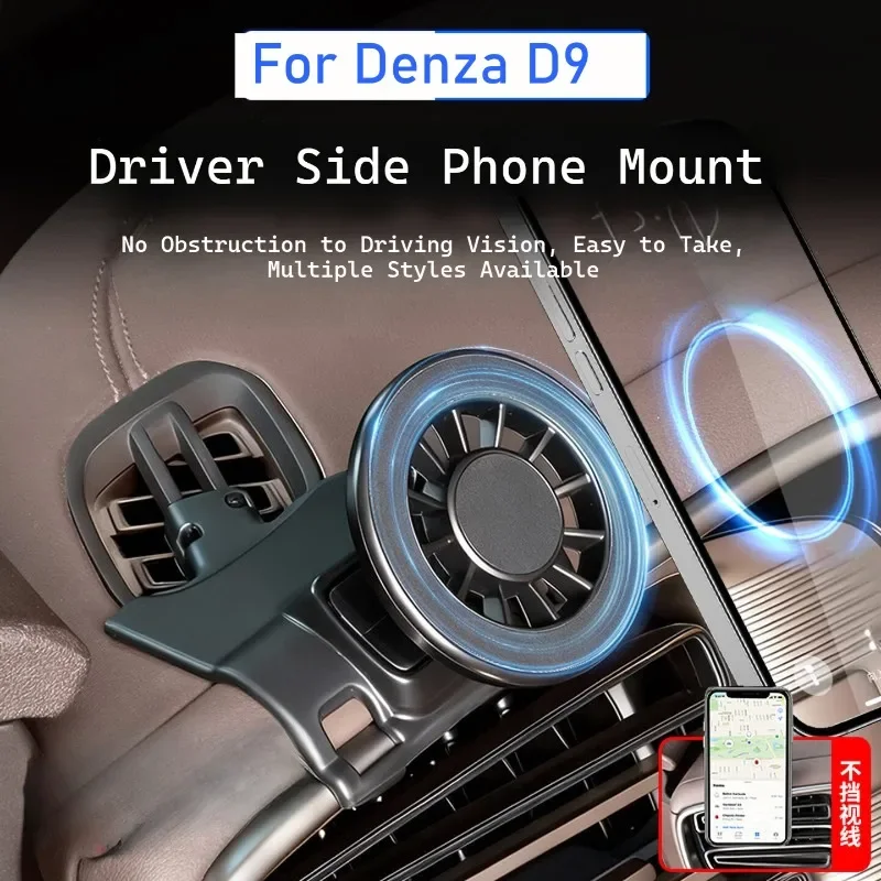 For Driver Side 360 Degree Rotatable Magnetic Phone Mount, Easy Installation Decorative Parts for Denza D9
For Driver Side 360 Degree Rotatable Magnetic Phone Mount, Easy Installation Decorative Parts for Denza D9