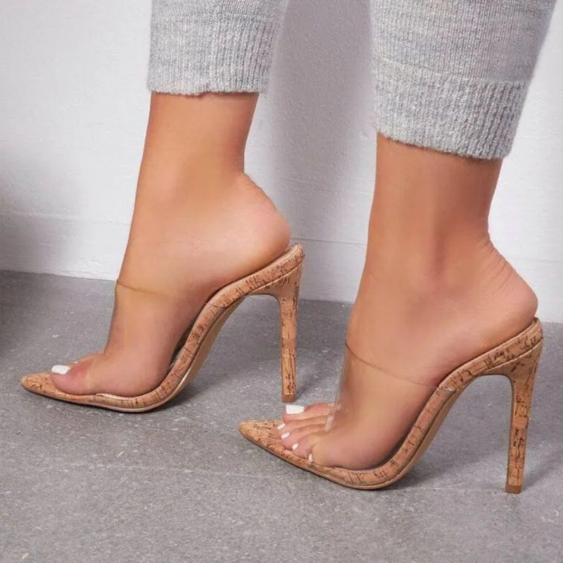 2025 Summer Imitation Wood Heel Transparent Pointed Stiletto High Heel Half Drag Dress Women's Sandals
2025 Summer Imitation Wood Heel Transparent Pointed Stiletto High Heel Half Drag Dress Women's Sandals