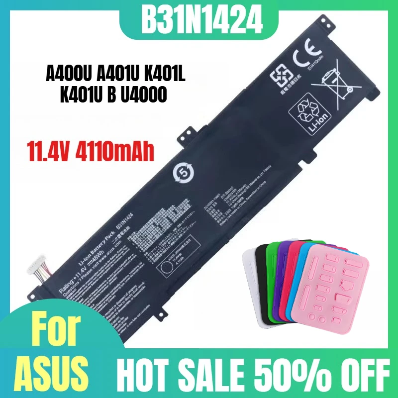 4110mAh for ASUS A400U A401 U L K401L B K401U B U4000 Laptop Battery B31N1424
4110mAh for ASUS A400U A401 U L K401L B K401U B U4000 Laptop Battery B31N1424