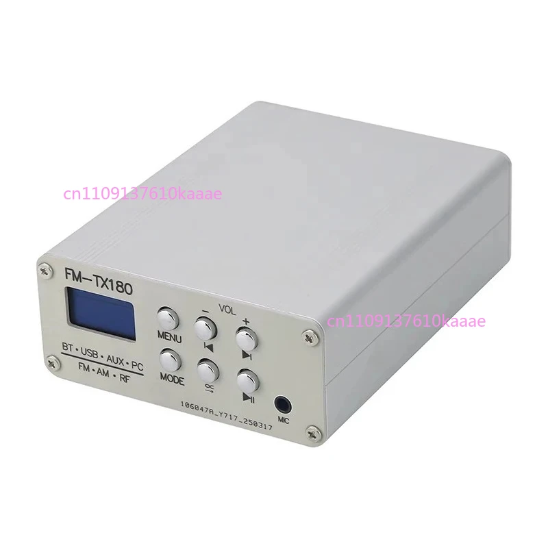 FM-TX180 75МГц-108МГц BT Стерео FM-радиопередатчик AM SW MW LW Модулятор сигнала
FM-TX180 75МГц-108МГц BT Стерео FM-радиопередатчик AM SW MW LW Модулятор сигнала