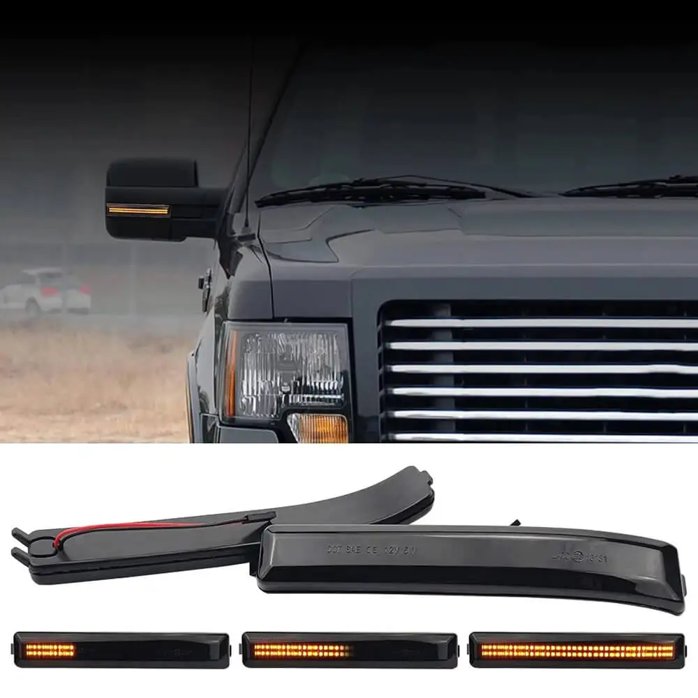 2pcs Dynamic Sequential Blink/Flow LED Side Mirror Turn Signal Light Assembly For 2009-14 Ford F150,For 2010-14 Ford SVT Raptor
2pcs Dynamic Sequential Blink/Flow LED Side Mirror Turn Signal Light Assembly For 2009-14 Ford F150,For 2010-14 Ford SVT Raptor