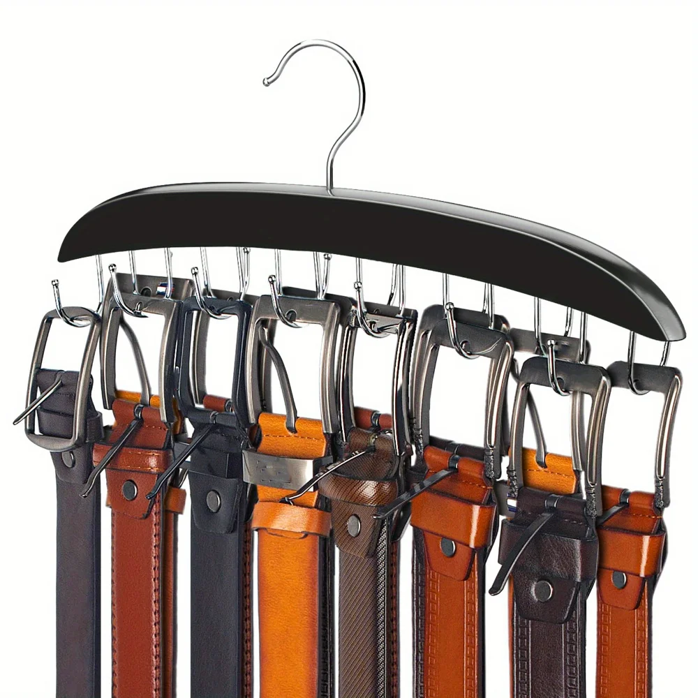 1pc Rotating Belt Hanger With 14 , Ties Rack For Scarves, Belts, Household And Organization For Bathroom, Bedroom, Closet, Wa
1pc Rotating Belt Hanger With 14 , Ties Rack For Scarves, Belts, Household And Organization For Bathroom, Bedroom, Closet, Wa