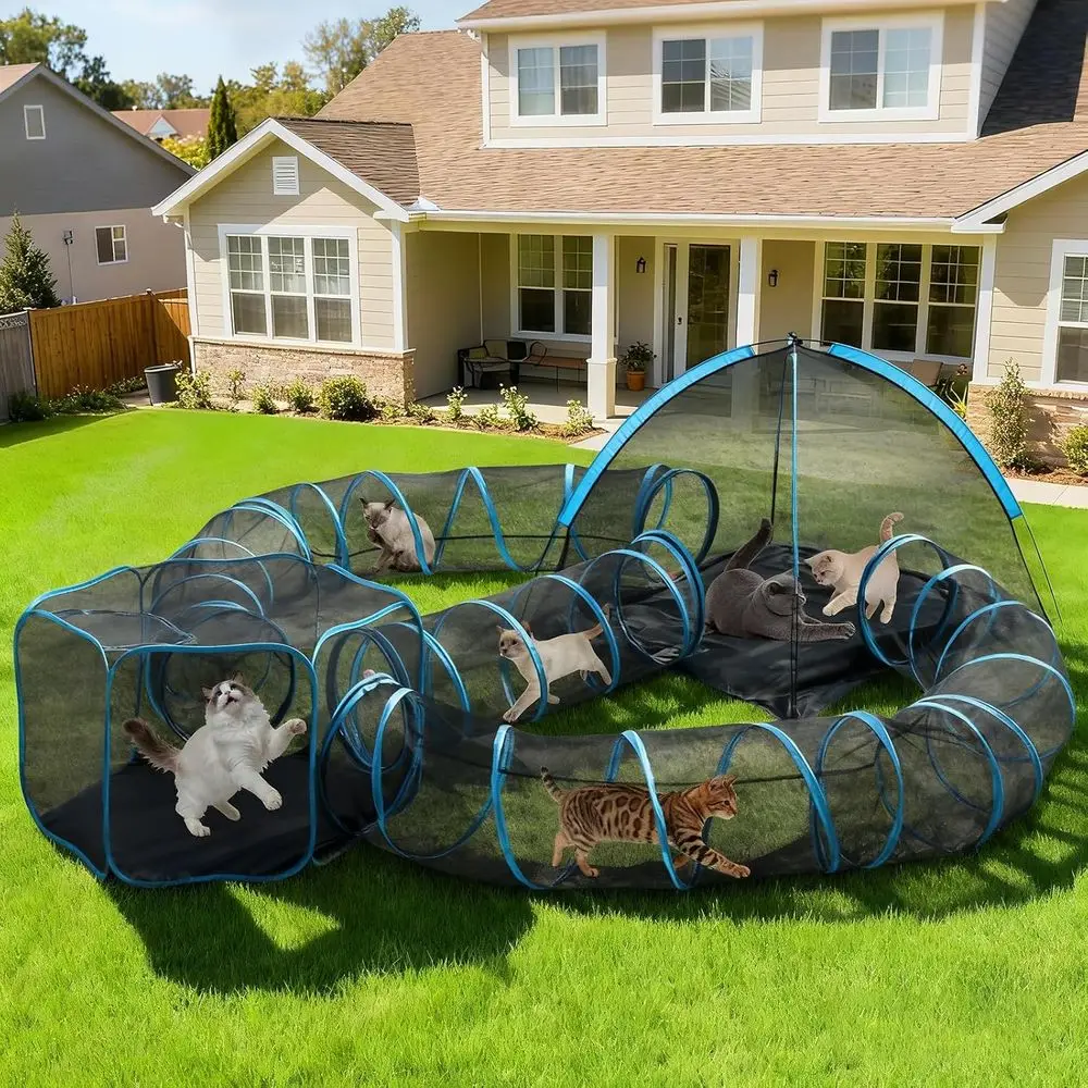 All-in-One Outdoor Cat Playpen with Tunnel, Portable Catio, and Storage for Indoor & Outdoor Use
All-in-One Outdoor Cat Playpen with Tunnel, Portable Catio, and Storage for Indoor & Outdoor Use