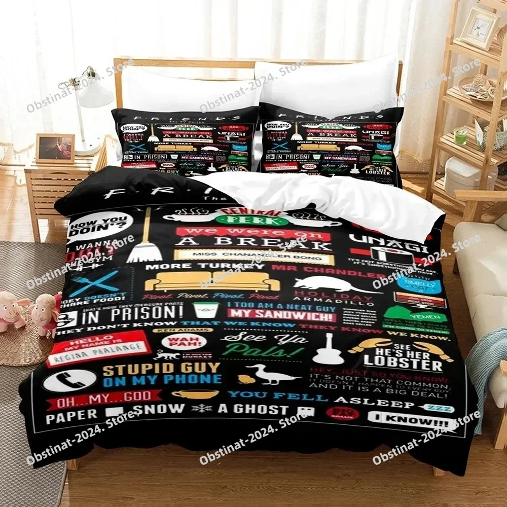 New 3D Friends Sets Bedding Set Printed Bed Set Duvet Cover Sheet Pillowcase Bed Soft Quilt Cover Full Queen King Size
New 3D Friends Sets Bedding Set Printed Bed Set Duvet Cover Sheet Pillowcase Bed Soft Quilt Cover Full Queen King Size