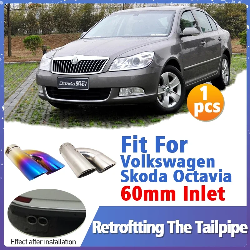 60mm 1 TO 2 Double Outlet Tailpipes Chrome Car Exhaust Muffler Pipe Tip End For Skoda Octavia Volkswagen Lavida Rear Tail Throat
60mm 1 TO 2 Double Outlet Tailpipes Chrome Car Exhaust Muffler Pipe Tip End For Skoda Octavia Volkswagen Lavida Rear Tail Throat