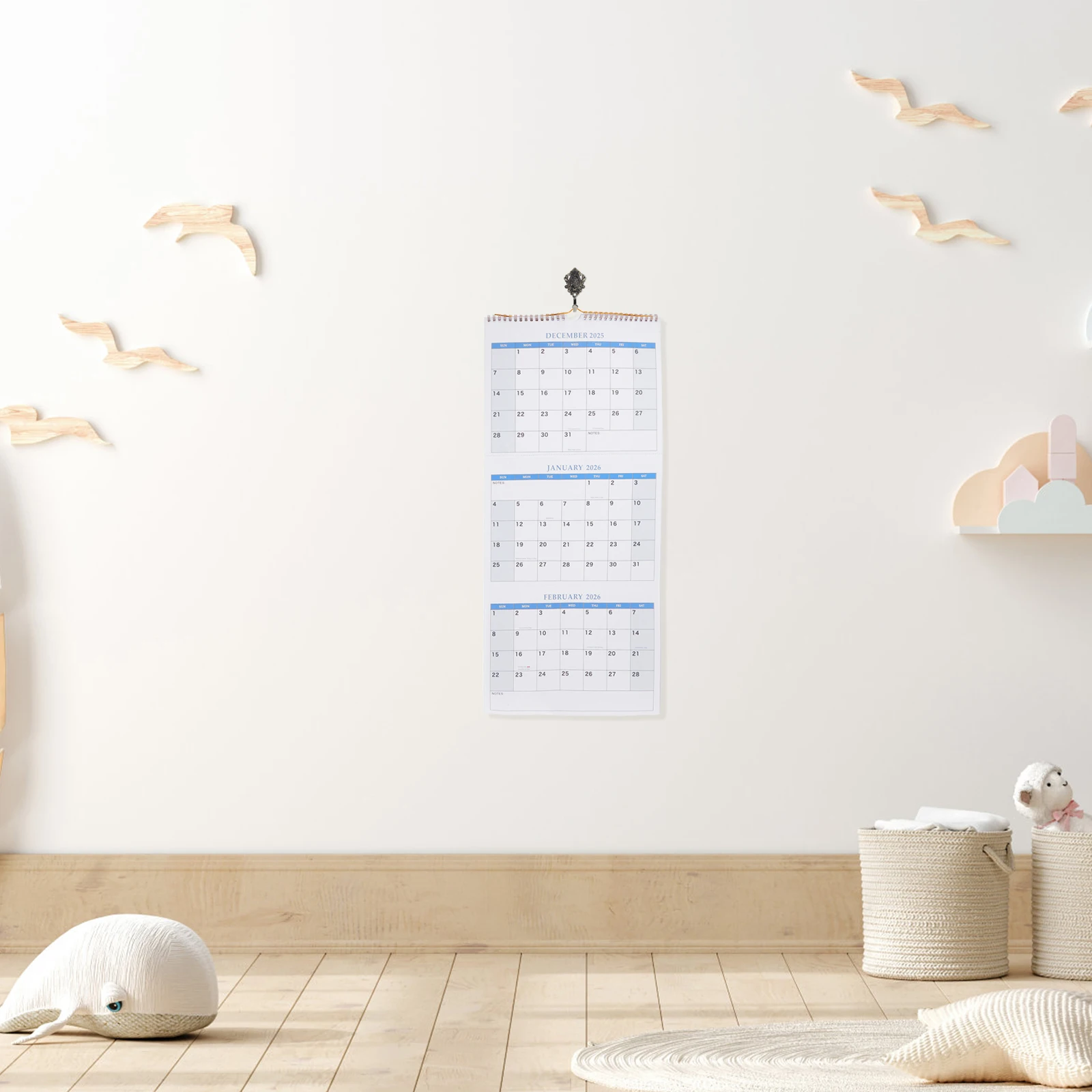 Three Fold Wall Calendar 2025-2027 Vertical 3 Month Hanging Planner Dual Binding Smooth Flip Office Home School Use 2026
Three Fold Wall Calendar 2025-2027 Vertical 3 Month Hanging Planner Dual Binding Smooth Flip Office Home School Use 2026