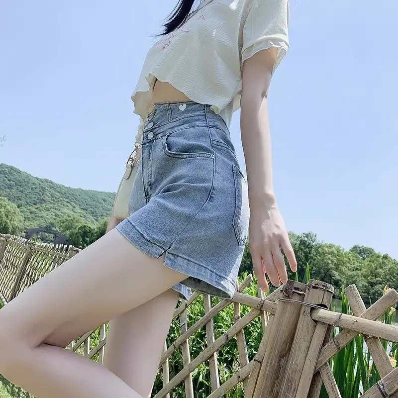 High Waist Denim Shorts for Women with Belly-covering Breasts American Hottie Casual Pants Trendy Ins
High Waist Denim Shorts for Women with Belly-covering Breasts American Hottie Casual Pants Trendy Ins