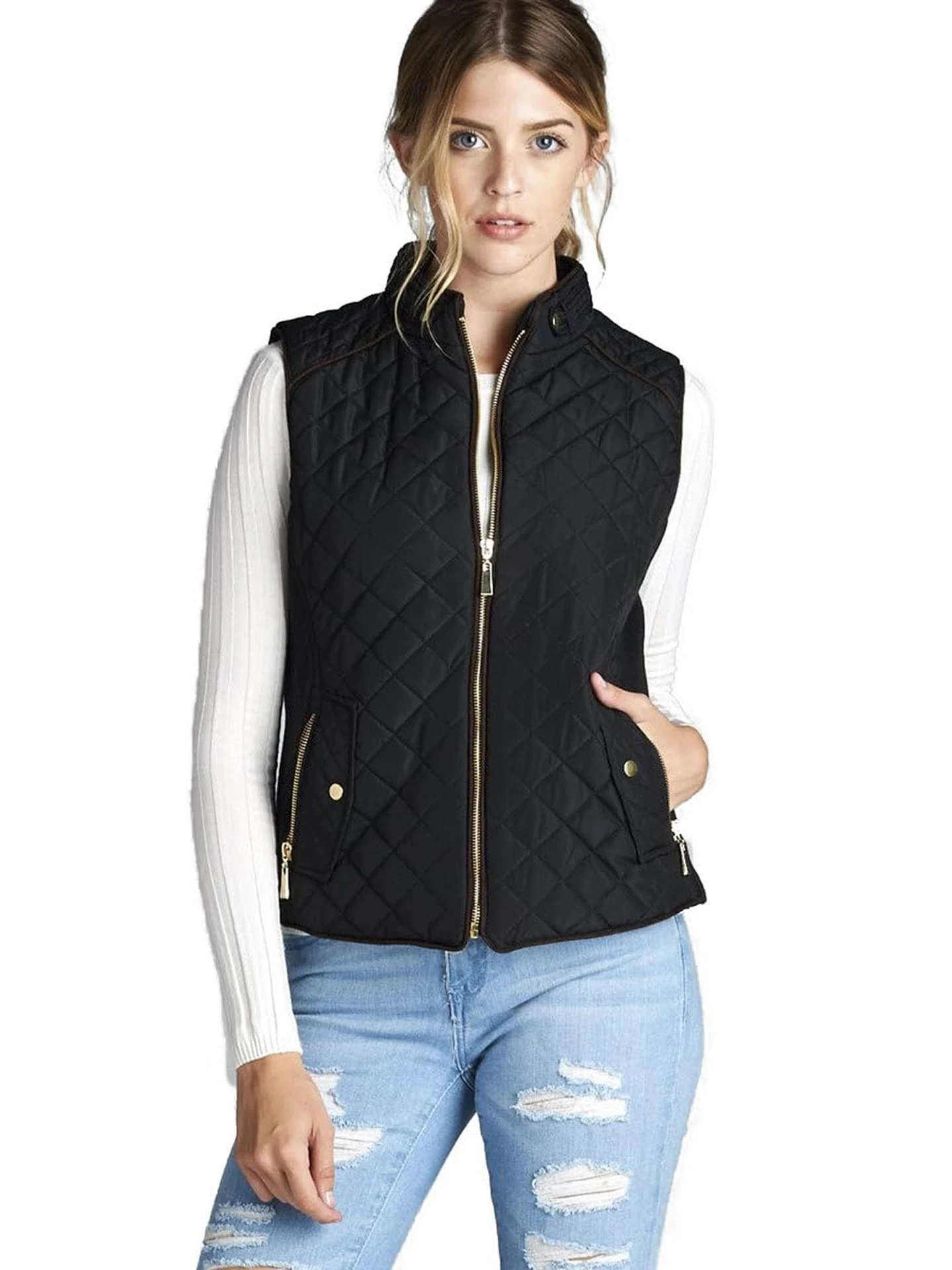 Slimming Diamond Stitching Stand Collar Patchwork Thin Color Block Knitted Vest Women's Fashion Autumn Winter Zipper Closure ...
Slimming Diamond Stitching Stand Collar Patchwork Thin Color Block Knitted Vest Women's Fashion Autumn Winter Zipper Closure ...