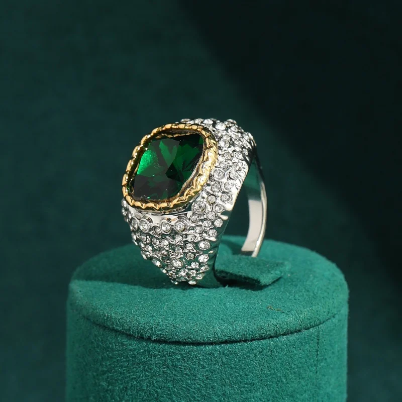 Vintage Green Blue Crystal Rings for Mother Day Jewelry Women Rhinestone Silver Color Accessories Elegant New High Quality Retro
Vintage Green Blue Crystal Rings for Mother Day Jewelry Women Rhinestone Silver Color Accessories Elegant New High Quality Retro